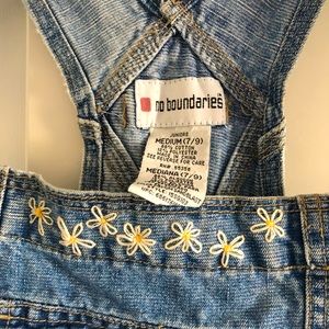 NO BOUNDARIES hand embroidered shortalls